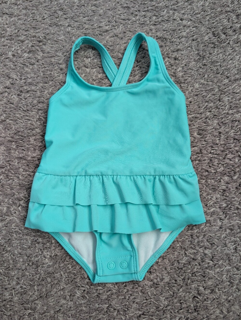 Carter's Aqua Ruffle One-Piece Swimsuit